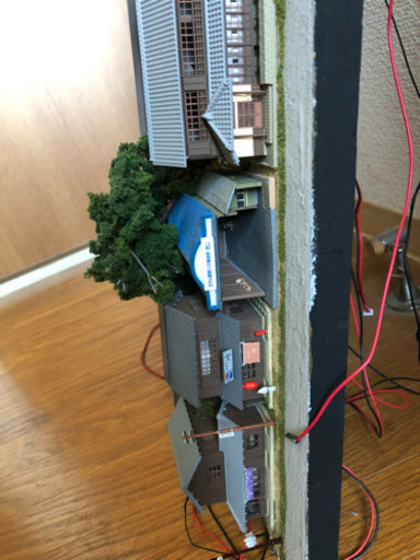 ①電車のジオラマ  Nゲージ レイアウト 模型外し ジャンク