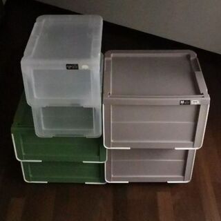 【お買得】収納ボックス　KABAKO　6個セット(スリムS 2個...