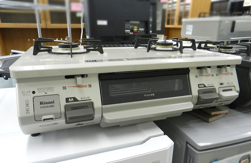 都市ガステーブル 2017年製 RT64JH-R 右強火 Rinnai/リンナイ 水無しグリル 12A 13A  ☆ PayPay(ペイペイ)決済可能 ☆ 札幌市 北区 屯田