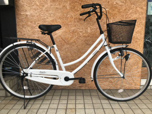 サイモト　patio box  26インチ 前カゴ・リアキャリア付きシティサイクル