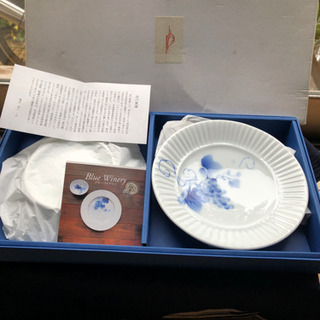 深川製磁 Blue Wineryブルーワイナリー皿 ２枚 未使用品