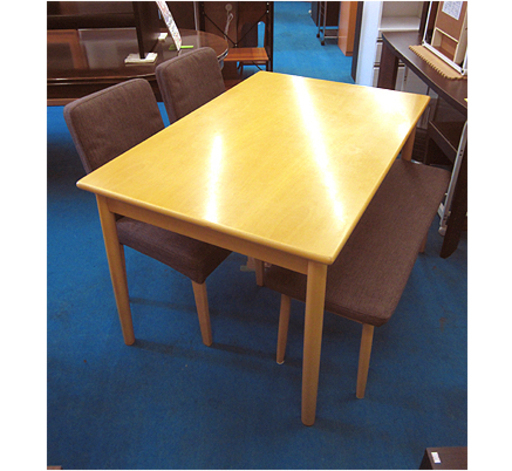 札幌【4人掛けダイニングセット】幅120cm ベンチ付き テーブルは分解可能 ナチュラル ライトブラウン ダイニングテーブルセット 食卓テーブルセット 本郷通店