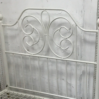 姫系　スチールベッド　シングル　ホワイトの画像