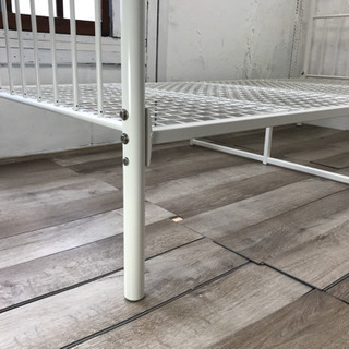 姫系　スチールベッド　シングル　ホワイトの画像