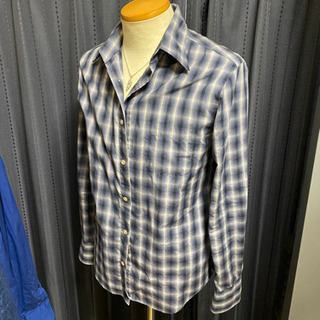 ユナイテッドアローズ　紫チェック柄シャツ