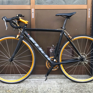FUJI フジ BARRACUDA バラクーダ ロードバイク 2012 動作確認済み BLACK&GOLD Mサイズ52cm アルミ&カーボンの画像