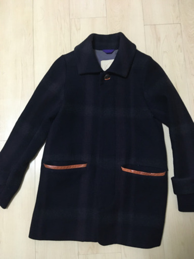 Aラインコート パラスパレス レディース 隠しボタン 皮ディテール 個性的デザイン