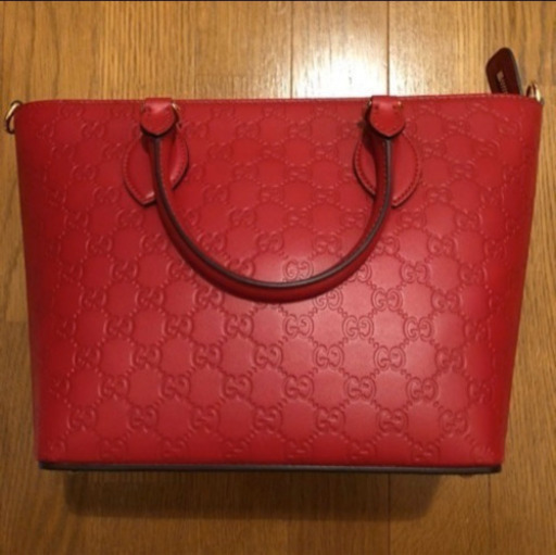 ★決まりました★期間限定お値下げ中17万→10万★【希少】★定価20万★高松三越購入 [品番2100人気のレッド] GUCCI トートバッグ シマ★大幅値下げ中17万円→12万8,000円★