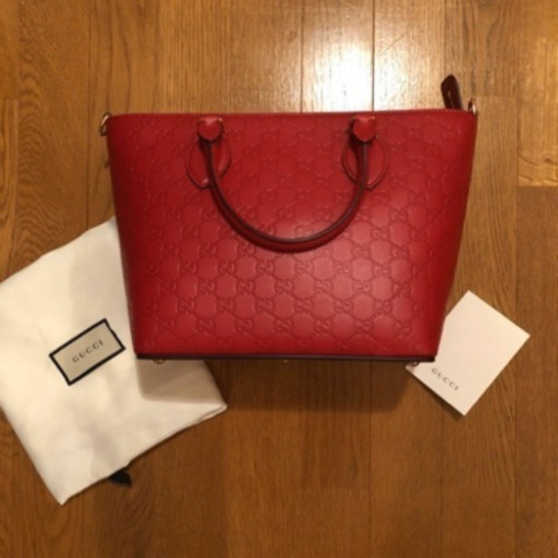 ★決まりました★期間限定お値下げ中17万→10万★【希少】★定価20万★高松三越購入 [品番2100人気のレッド] GUCCI トートバッグ シマ★大幅値下げ中17万円→12万8,000円★