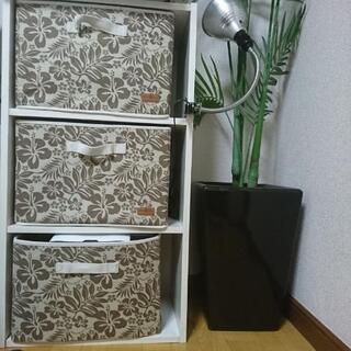 【終了】カラーボックス収納ボックス白・茶3つセット