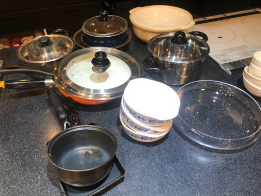 取手の取れるフライパンセット★土鍋★フライパン★皿★マグ★食器★その他もろもろ！