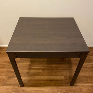<美中古> IKEA イケア 伸長式テーブル ダークブラウンの画像