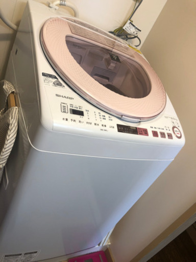 SHARP プラズマクラスター搭載洗濯乾燥機　形名ES-TX8A