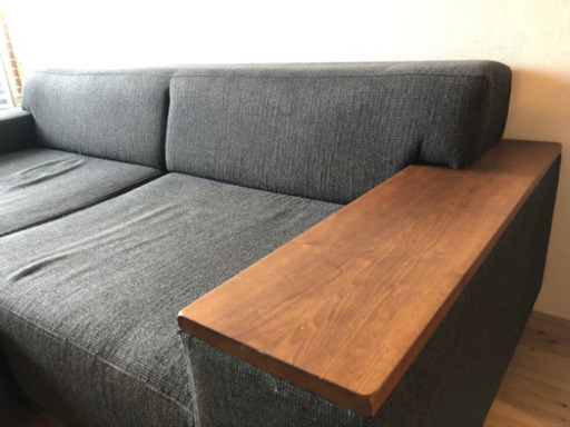 フランネルソファ　flannel sofa 3人掛け　オットマン付き