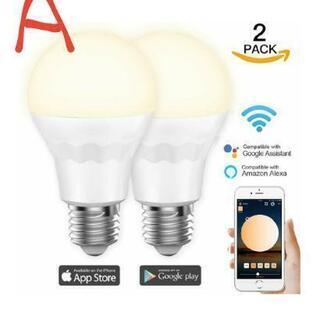 二つセット WiFi スマート LED照明電球 電球色  60W