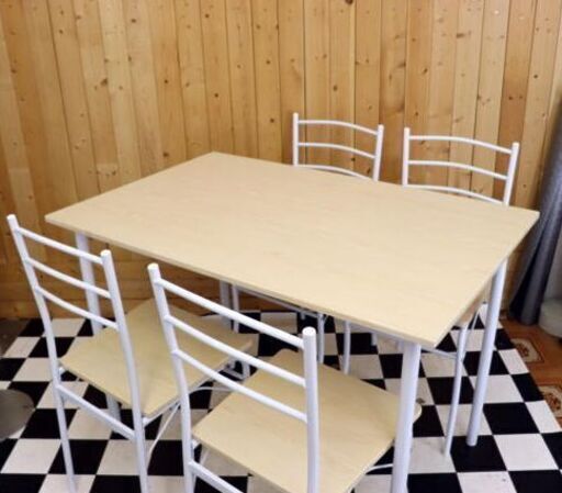 ダイニング５点セット　テーブル×１　チェア×４　1100×700×760　組立・分解　住まい　リビング