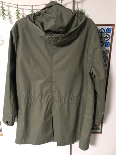 美品　春物　マーガレットハウエル　MHL フーデットコートカーキ　　XL