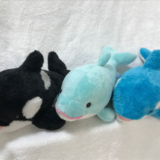 イルカとシャチのぬいぐるみ3体まとめて