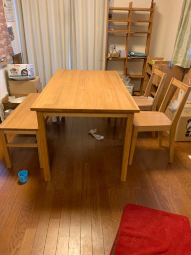 無印良品のダイニングセットです。
