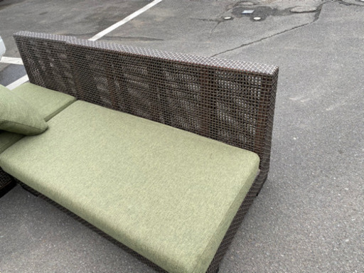 アジアン風　オットマン　Ｌ字ソファー　中古　リサイクルショップ宮崎屋20.7.1