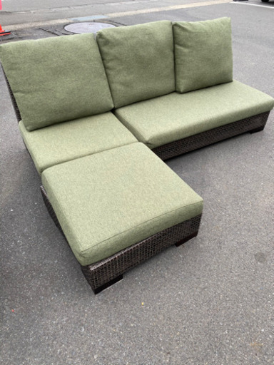 アジアン風　オットマン　Ｌ字ソファー　中古　リサイクルショップ宮崎屋20.7.1