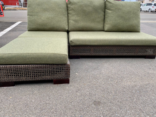アジアン風　オットマン　Ｌ字ソファー　中古　リサイクルショップ宮崎屋20.7.1