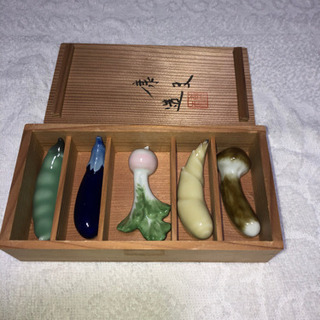 野菜の箸置き　陶器製