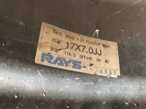 RAYS KLAVIER MESH 4本 17x7J+45 5H114.3