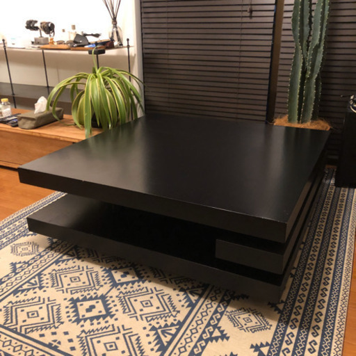 格安！ローテーブル　オールブラック