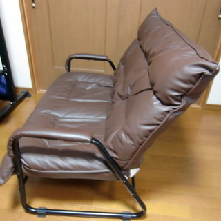 レザー調2人掛けリクライニングソファ　お譲りしますの画像