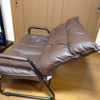 レザー調2人掛けリクライニングソファ　お譲りしますの画像