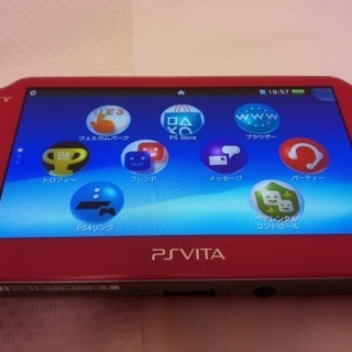 【中古】PS Vita 1000(赤) + 充電器 等の画像