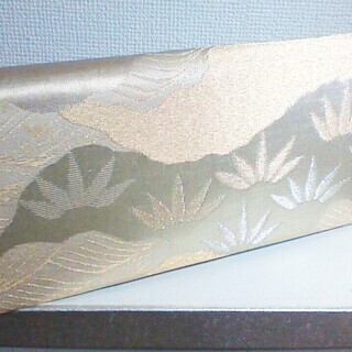 ★抱えバッグ（和装用）・がま口財布2つ・口紅入れ　4点セット★　ヴィンテージ　博多織　昭和レトロの画像