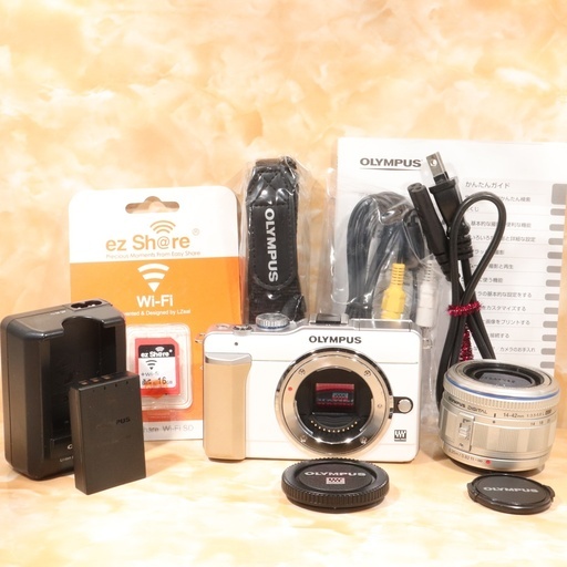 ★極上美品＆新品WifiSDでスマホ転送★オリンパス E-PL1 レンズキット