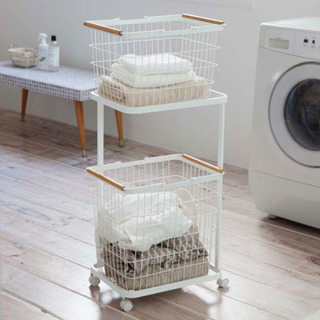 山崎実業 ランドリータワー&バスケット3点セット トスカ　美品