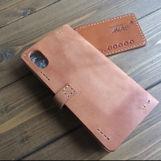  leather smart phon case 製作教室の画像