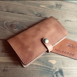  leather smart phon case 製作教室の画像