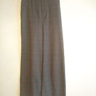 ワイドパンツ　ユニクロ　チェックS　レディースの画像