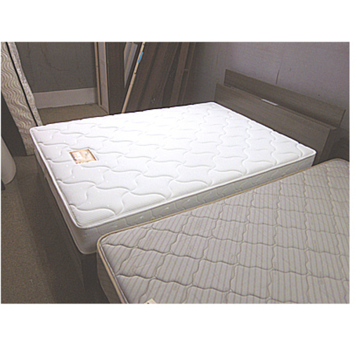 札幌【ダブルベッド 背板はすのこタイプ】宮付きヘッドボード ふつう～やややわらかめ マットレスはスイートデコレーション ベット 宮棚付き 本郷通店