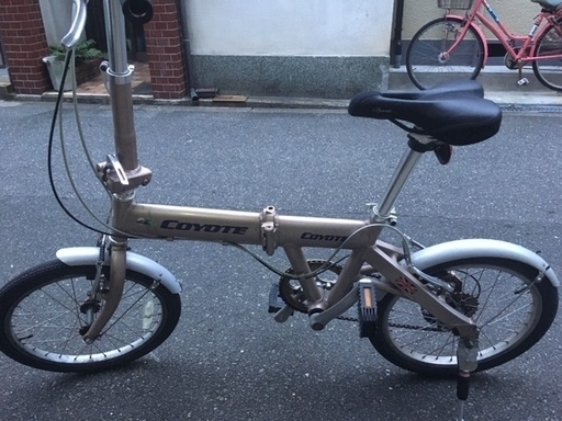 無料配達地域あり、税込8,900円、整備済み、18インチ、外装7段変速、アルミフレームの折畳み中古自転車、自転車出張修理店グッドサイクルが出品