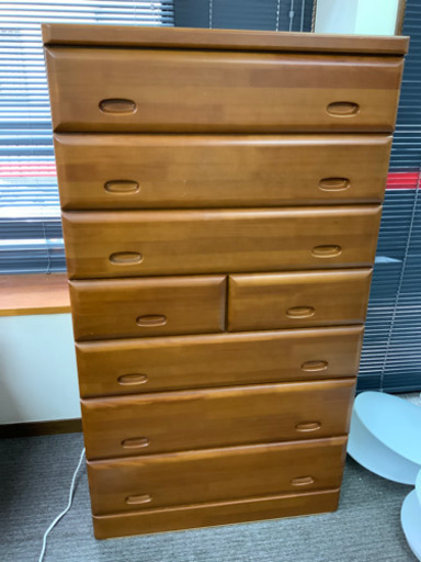 タンス　7段　ブラウン　中古^_^