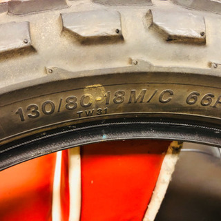 ●　130/80-18 　フロントタイヤ　TW200/225等に　●の画像