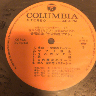 合唱組曲 宇宙戦艦ヤマト LP レコードの画像