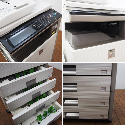 SHARP デジタルフルカラー複合機 MX-2301FN 動作良好 4段カセット 白黒28578枚 カラー15332枚 (AA42)