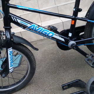 16インチ 子供用自転車 ADVANCE AVIGO 補助輪付き スタンド付き
