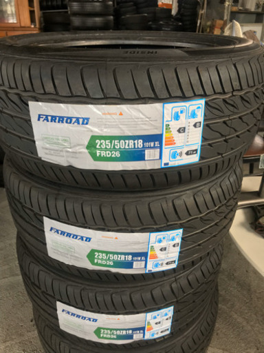 格安で235/50/18 新品タイヤ、交換コミコミ