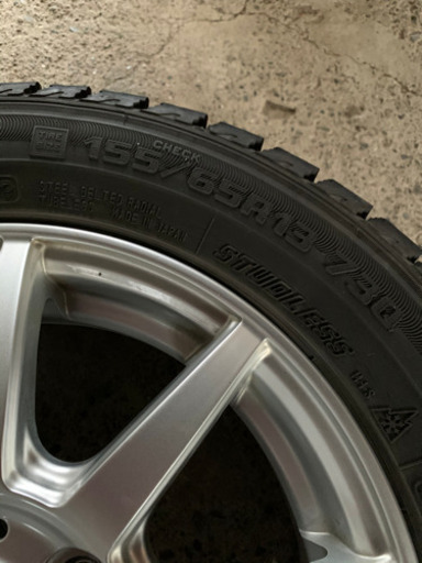 【超美品】軽用スタッドレス　155/65R13 バリ溝