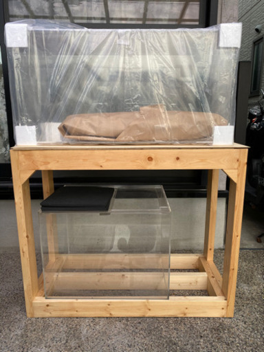 引き取り限定 未使用アクリル水槽 90×45×45 オーバーフロー 大阪