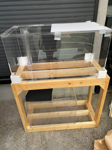 引き取り限定 未使用アクリル水槽 90×45×45 オーバーフロー 大阪