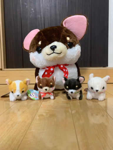 （交渉予定品）チワワ  ぬいぐるみ 5体セット 送料1430円込み